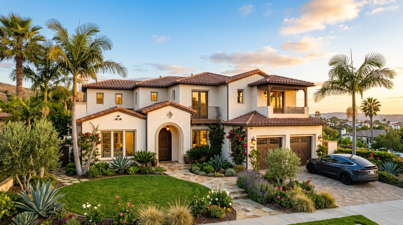 A beautiful Alameda rental home at golden hour